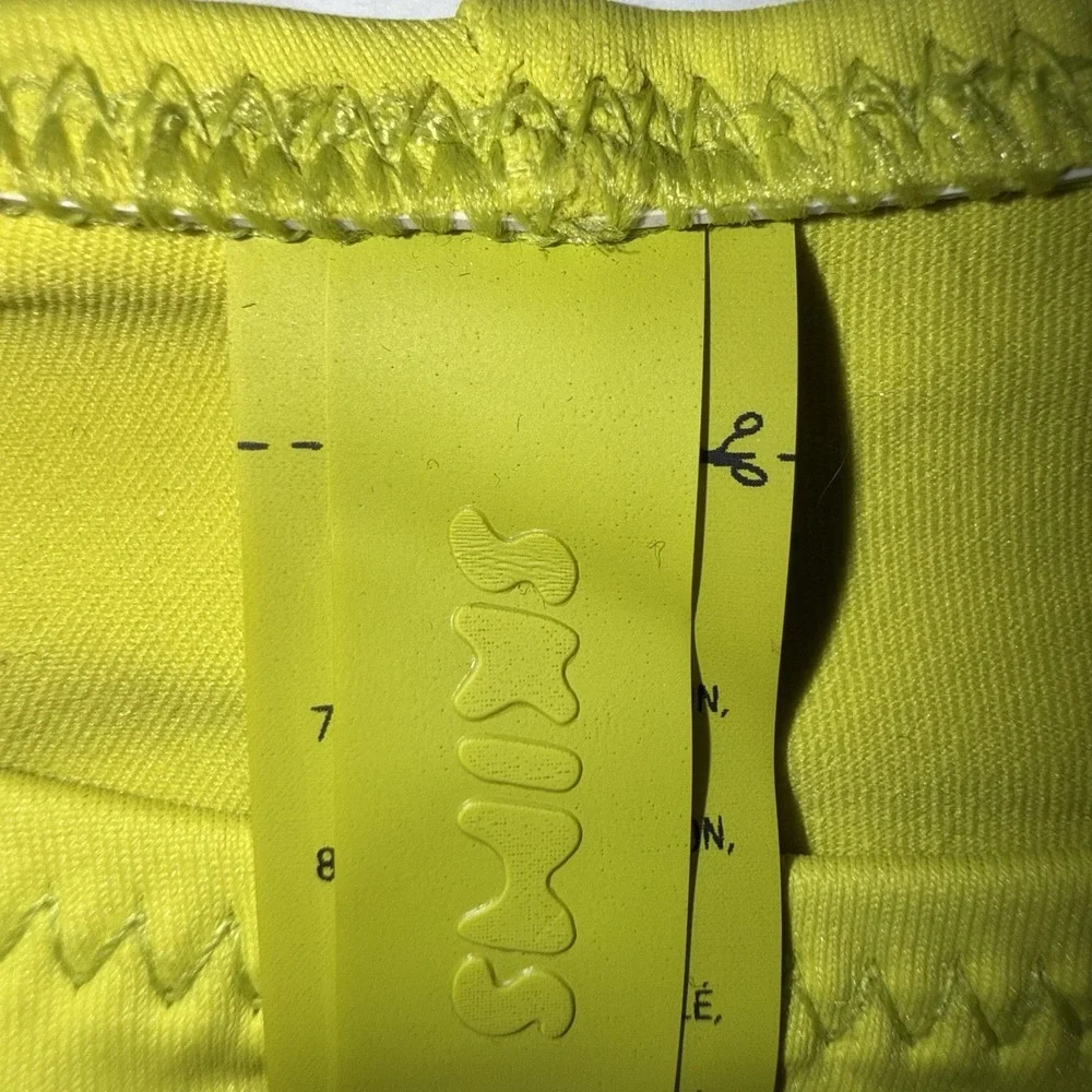 NWT SKIMS Recycled Swim Cut Out Tank Dress Citrus XS Yellow-Green Cover Up